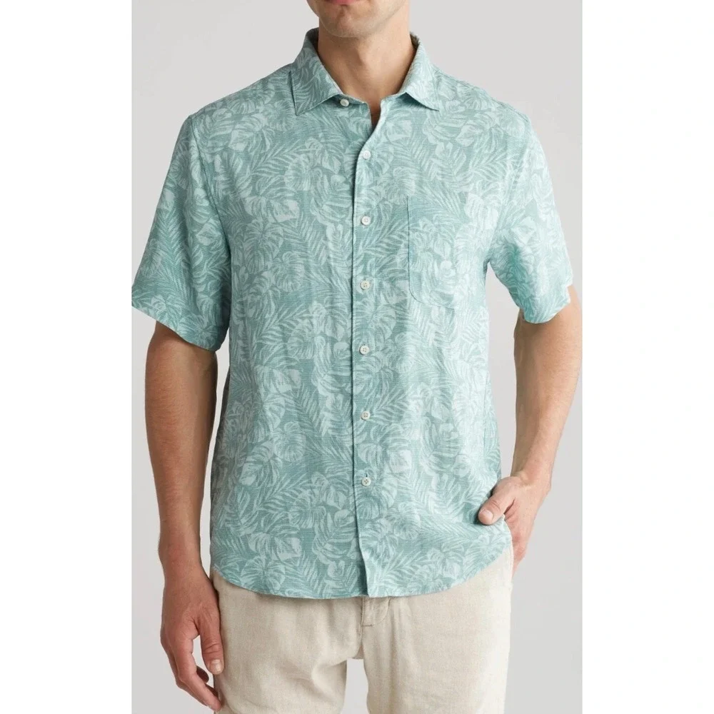 Tommy Bahama San Rio Twill Palm Hideaway Shirt Mens XXXL Seabrook ST227879OU
